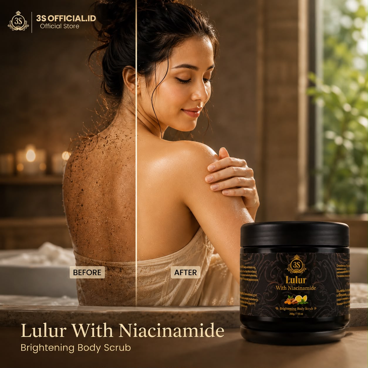 LULUR HITAM 3S ( BLACK SCRUB BY INDONESIA )